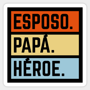 Esposo Papá Héroe (Super Marido / Superhéroe / Black) Sticker